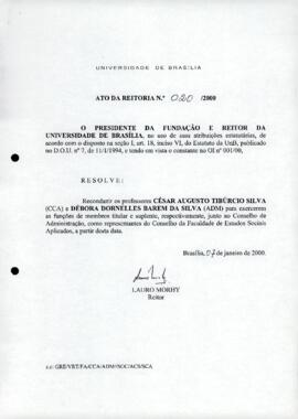 Ato da Reitoria nº 0020/2000