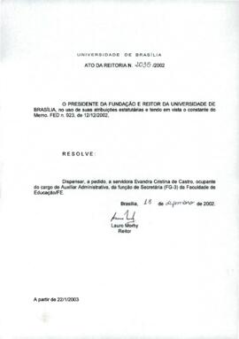 Ato da Reitoria nº 2035/2002