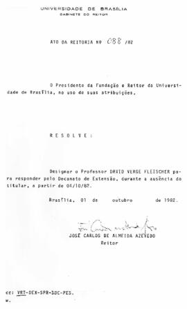 Ato da Reitoria nº 0088/1982