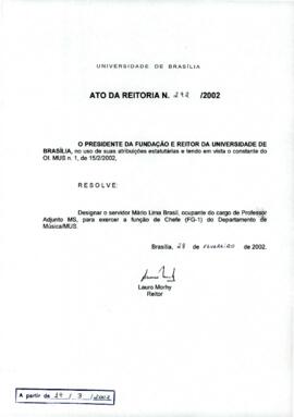 Ato da Reitoria nº 0292/2002