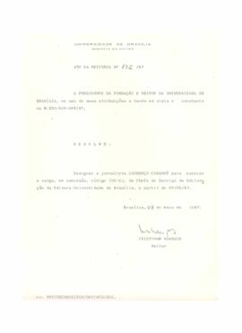 Ato da Reitoria nº 0172/1987