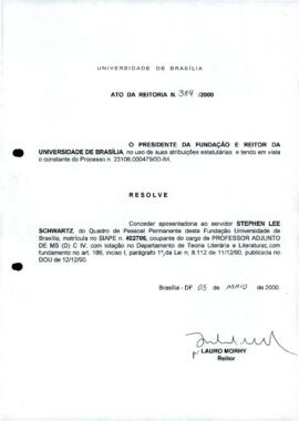 Ato da Reitoria nº 0384/2000