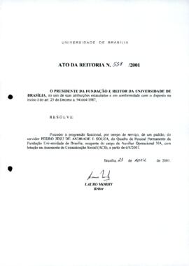 Ato da Reitoria nº 0558/2001