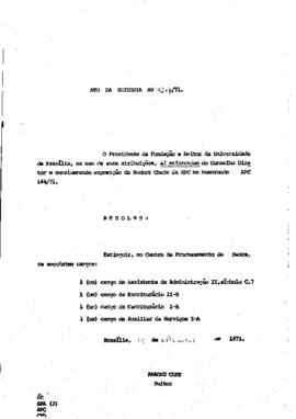 Ato da Reitoria nº 0724/1971