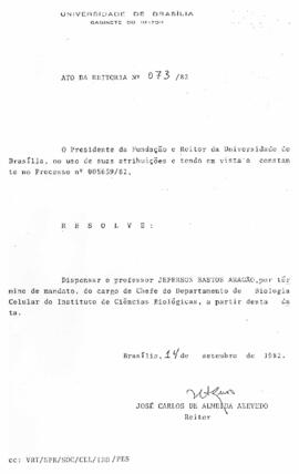 Ato da Reitoria nº 0073/1982