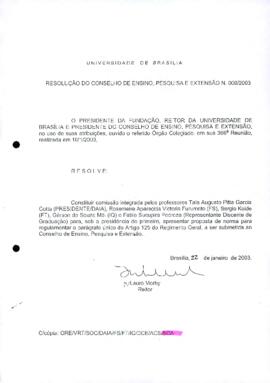 Resolução do Conselho de Ensino, Pesquisa e Extensão nº 0006/2003