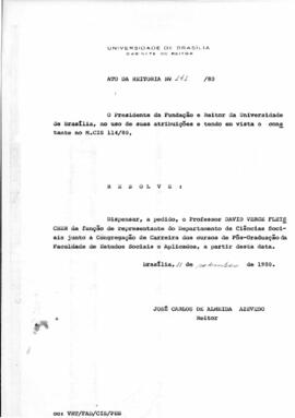 Ato da Reitoria nº 0141/1980