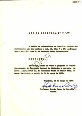 Ato da Reitoria nº 0206/1967