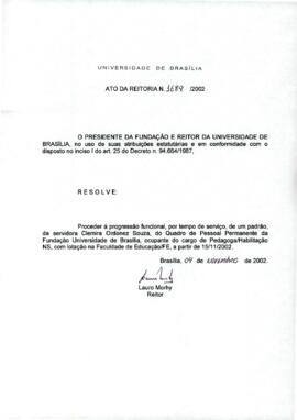 Ato da Reitoria nº 1689/2002