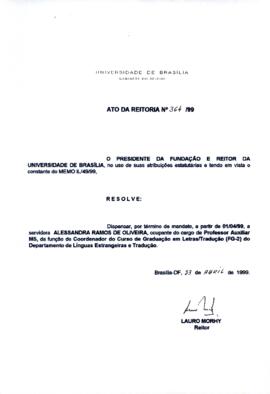 Ato da Reitoria nº 0364/1999