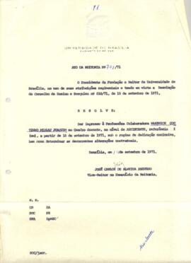 Ato da Reitoria nº 0796/1971