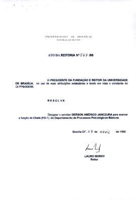 Ato da Reitoria nº 0547/1998