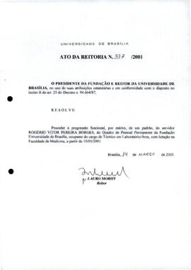 Ato da Reitoria nº 0337/2001