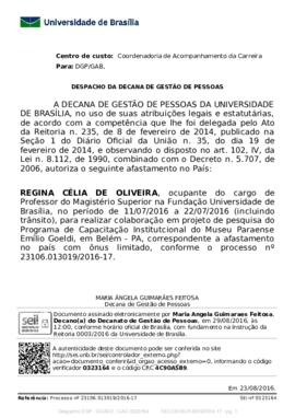 Despacho da Decana de Gestão de Pessoas (2016-08-23)