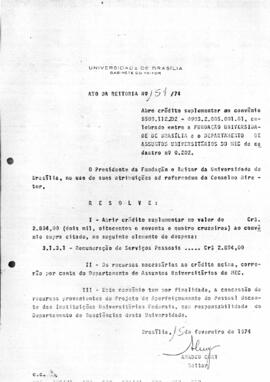 Ato da Reitoria nº 0151/1974