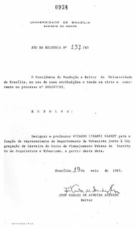 Ato da Reitoria nº 0197/1983