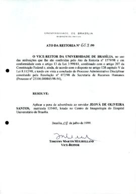 Ato da Reitoria nº 0653/1999