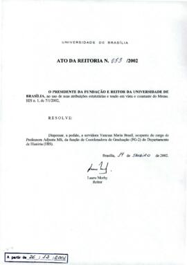 Ato da Reitoria nº 0053/2002