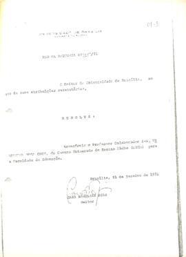 Ato da Reitoria nº 0035/1971