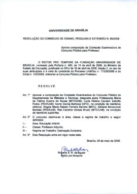 Resolução do Conselho de Ensino, Pesquisa e Extensão nº 0080/2008