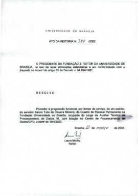 Ato da Reitoria nº 0380/2002