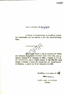 Ato da Reitoria nº 0213/1967