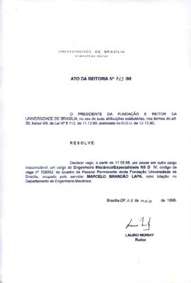 Ato da Reitoria nº 0733/1998