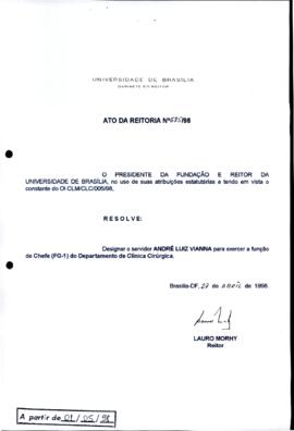 Ato da Reitoria nº 0685/1998