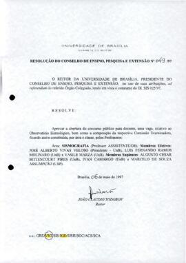 Resolução do Conselho de Ensino, Pesquisa e Extensão nº 0049/1997