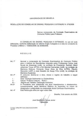 Resolução do Conselho de Ensino, Pesquisa e Extensão nº 0579/2009