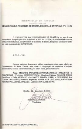 Resolução do Conselho de Ensino, Pesquisa e Extensão nº 0176/1996