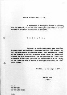 Ato da Reitoria nº 0177/1976