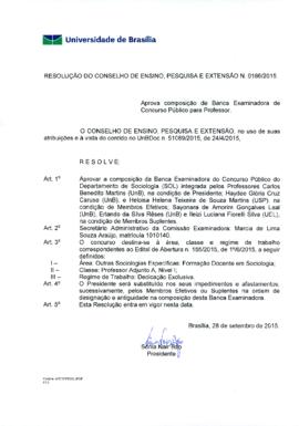 Resolução do Conselho de Ensino, Pesquisa e Extensão nº 0186/2015
