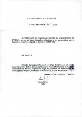 Ato da Reitoria nº 0381/2002