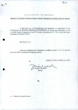 Resolução do Conselho de Ensino, Pesquisa e Extensão nº 0045/1999