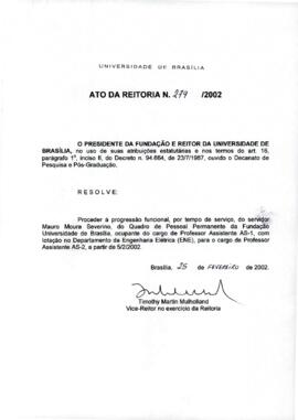 Ato da Reitoria nº 0279/2002