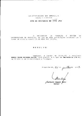 Ato da Reitoria nº 0744/1993