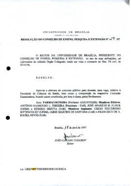 Resolução do Conselho de Ensino, Pesquisa e Extensão nº 0029/1997