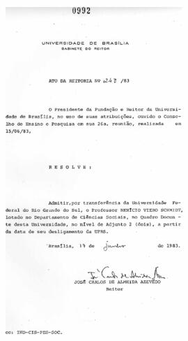 Ato da Reitoria nº 0243/1983