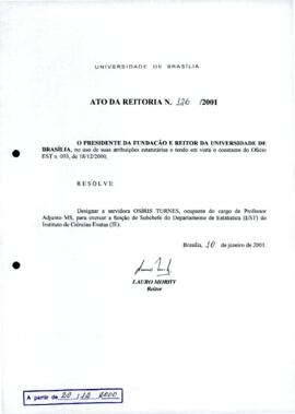 Ato da Reitoria nº 0126/2001