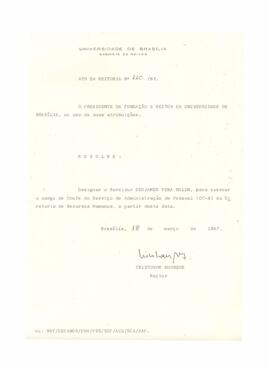 Ato da Reitoria nº 0110/1987