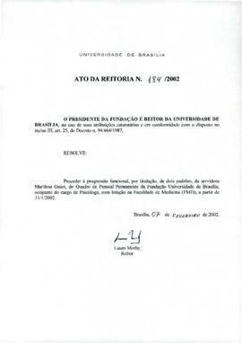 Ato da Reitoria nº 0184/2002