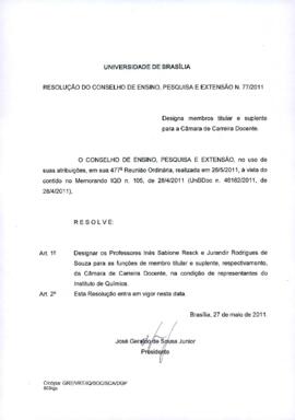 Resolução do Conselho de Ensino, Pesquisa e Extensão nº 0077/2011