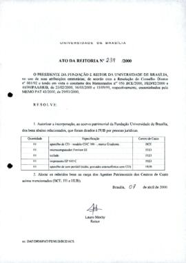 Ato da Reitoria nº 0239/2000