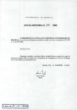 Ato da Reitoria nº 0150/2002