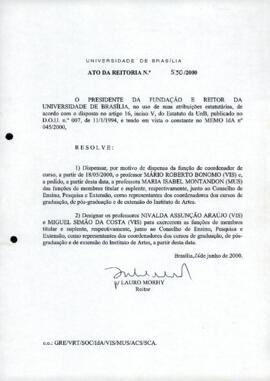 Ato da Reitoria nº 0530/2000