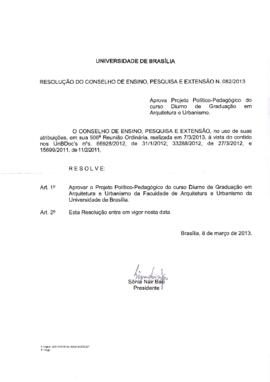 Resolução do Conselho de Ensino, Pesquisa e Extensão nº 0082/2013
