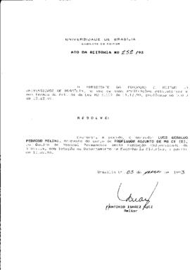 Ato da Reitoria nº 0252/1993