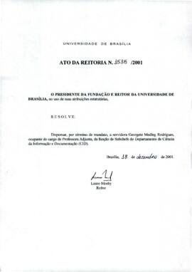 Ato da Reitoria nº 1535/2001