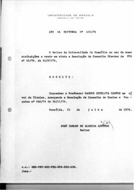 Ato da Reitoria nº 0625/1976